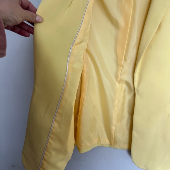 🍭 Calvin Klein Open Front Blazer yellow Size S - Picture 5 of 8